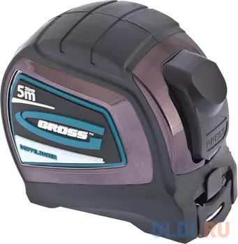 Рулетка GROSS 31124 doppelhaken 5м x 25мм двухсторонний зацеп нейлон двуст. шкала автоматич