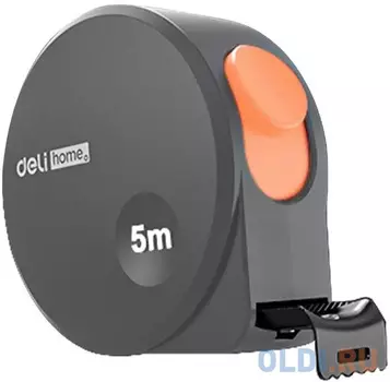 Рулетка Home Series Gray Deli HT8519C 5м х 19мм, эксклюзивный дизайн, корпус - высококачественный софттач пластик