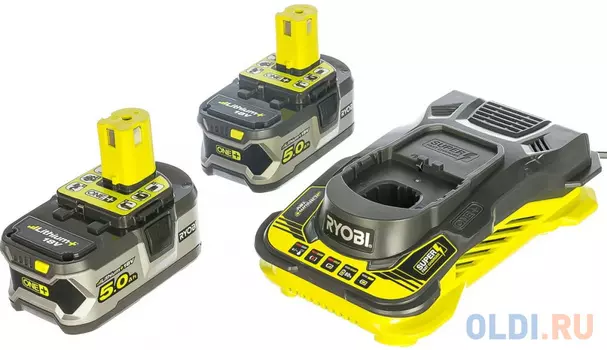 Ryobi ONE+ Набор ONE+: 2 аккумулятора 5.0Ач и зарядное устройство RC18-150 RC18150-250 5133004422