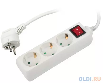 S-GCD3-5B Удлинитель Uniel серии Стандарт, с/з, 3 гн., шнур 5 м, выкл., шк 4690485025900