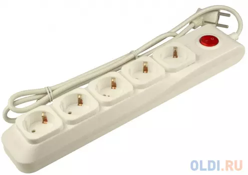 S-GSL5-3 IVORY Cетевой фильтр серии Lux, 3м (Пвс 3*0,75), 5 гнезд, с/з. 10А. Защита от перенапряжения, короткого замыкания. TM Uniel., шк 469048508972