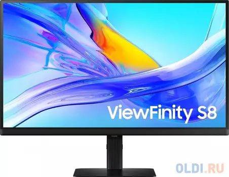 Samsung 27" ViewFinity S8 S27D804UAI IPS LED 16:9 3840x2160x60Hz 5ms 350cd 1000:1 178/178 1,07 млрд DP; HDMI; USB-C (90 Вт); USB3.0x3;Tilt; Swiv;