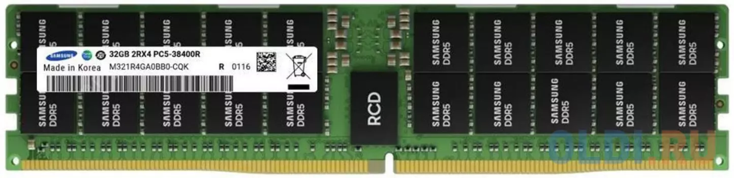 Samsung DDR5 32GB RDIMM 4800MHz (2Rx4) ECC Reg 1.1V (M321R4GA0BB0-CQK), 1 year, OEM