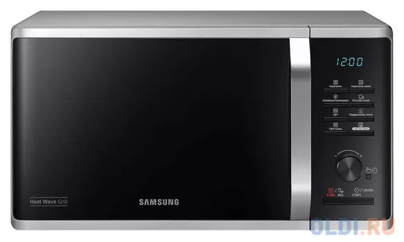 Микроволновая печь Samsung MG23K3575AS/BW 800 Вт серебристый чёрный