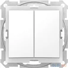 SEDNA ВЫКЛЮЧАТЕЛЬ 2-клавишный, сх.5, 10А, 250В, IP44, БЕЛЫЙ