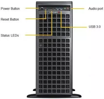 Серверная платформа Supermicro SYS-7049GP-TRT, Tower, 2xLGA3647, 16xDDR4, 8x3.5", SATAIII On-Board, 2x10GbE, 7xPCIE FH, 2x2200W