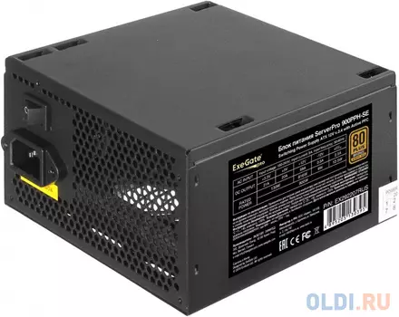 Серверный БП 900W ExeGate ServerPRO 80 PLUS® Bronze 900PPH-SE (ATX, for 3U+ cases, APFC, КПД 89% (80 PLUS Bronze), 12cm fan, 24pin, 2x(4+4)p, 4xPCI-E,