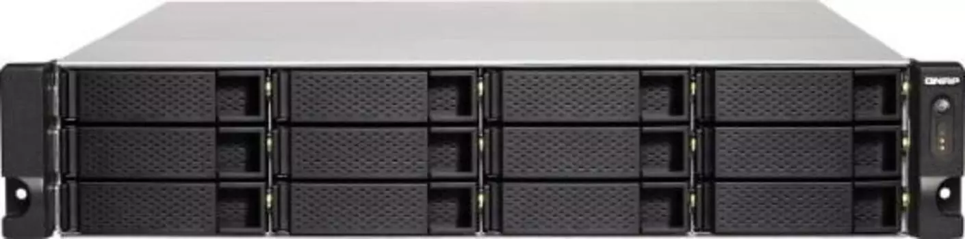Сетевое хранилище (NAS) QNAP TS-1263XU-4G NAS, 12-tray w/o HDD. Quad-core 64-bit AMD 2.0GHz, 4GB DDR3L (1x4GB )