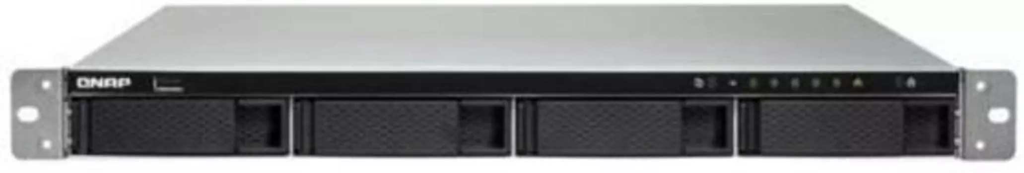 Сетевое хранилище QNAP TS-453BU-4G Сетевой RAID-накопитель, 4 отсека 3,5"/2,5", стоечное исполнение, 1 блок питания. Intel Celeron J3455 1,5 ГГц, 4 ГБ. Направляющие в комплект поставки не входят.