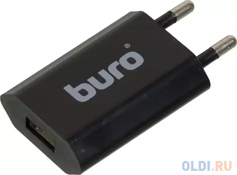Сетевое зарядное устройство Buro TJ-164b, USB, 5Вт, 1A, черный