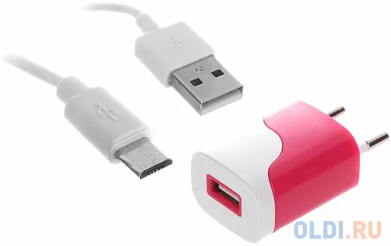 Сетевое зарядное устройство Continent ZN10-194RD 1A USB красный