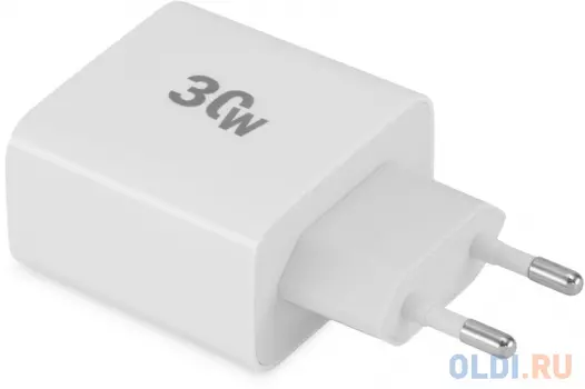 Сетевое зарядное устройство Digma DGW3D, USB-C + USB-A, 3A, белый [dgw3d0f110wh]