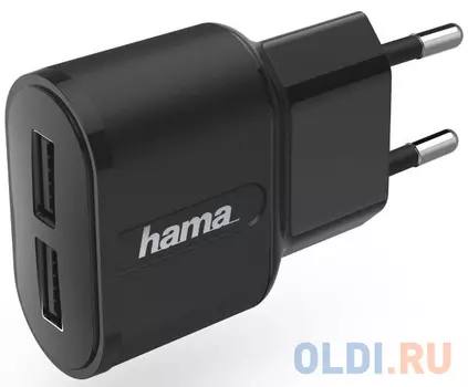 Сетевое зарядное устройство HAMA H-183227 2.4А черный