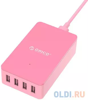 Сетевое зарядное устройство Orico CSE-4U-PK 6.8 А розовый