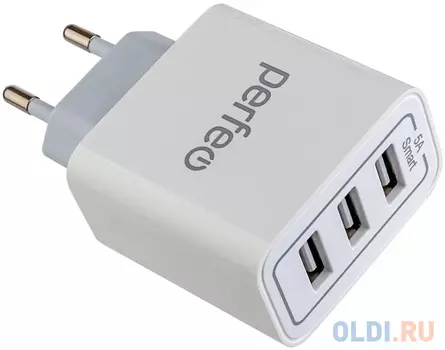 Сетевое зарядное устройство Perfeo I4647 5А белый