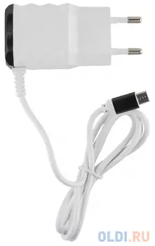 Сетевое зарядное устройство Red Line NC-2.1AC 2.1A microUSB белый черный УТ000013618
