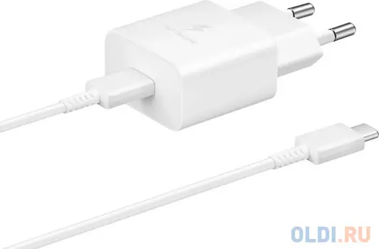 Сетевое зарядное устройство Samsung EP-T1510, USB-C, USB type-C, 2A, белый [ep-t1510xwegeu]