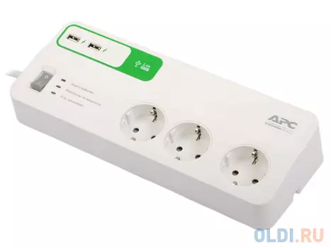 Сетевой фильтр APC PM6U-RS 6 розеток 2 м белый
