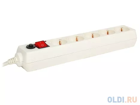 Сетевой фильтр Buro 500SH-1.8-W 1.8м (5 розеток) белый