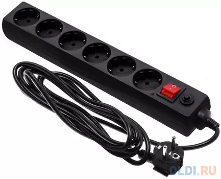 Сетевой фильтр BURO 600SH-16-3-B 6 розеток 3 м 475275