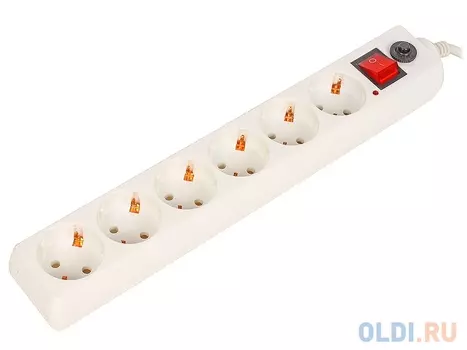 Сетевой фильтр Buro 600SH-3-W 3м (6 розеток) белый