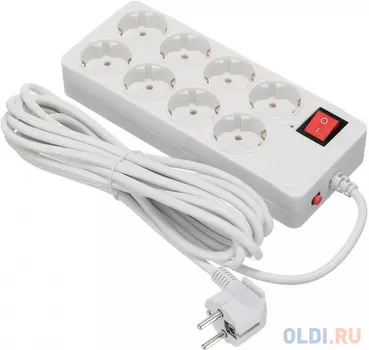Сетевой фильтр Бюрократ 800SH-1.8-W 1.8м 8 розеток 1.8 м