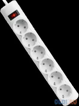 Сетевой фильтр Defender DFS 151 белый 1.8 м 6 розеток