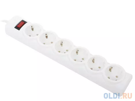 Сетевой фильтр Defender DFS 153 белый 3.0 м 6 розеток