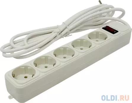 Сетевой фильтр Exegate SP-5-3W 5 розеток 3 м белый EX221187RUS