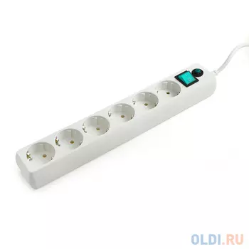 Сетевой фильтр Гарнизон ЕНW-6 1.8 м 6 розеток белый