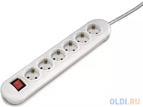 Сетевой фильтр HAMA H-108853 6 розеток 1.4 м белый