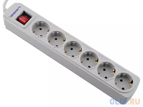 Сетевой фильтр Ippon BK112 1.8м (6 розеток) UPS белый (коробка)