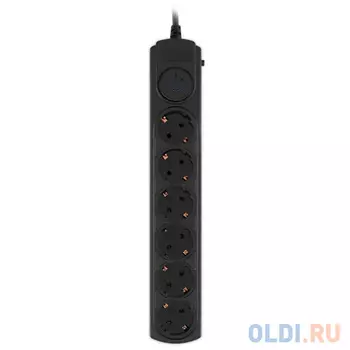 Сетевой фильтр Ippon BK-6-EU-5-10-B 5м (6 розеток) черный (коробка)