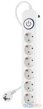 Сетевой фильтр Ippon BK-6-EU-1.8-10-W 1.8м (6 розеток) белый (коробка)