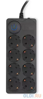 Сетевой фильтр Ippon BK-8-EU-3-10-B 3м (8 розеток) черный (коробка)