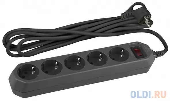 Сетевой фильтр Эра Б0019032 5 розеток 1.5 м