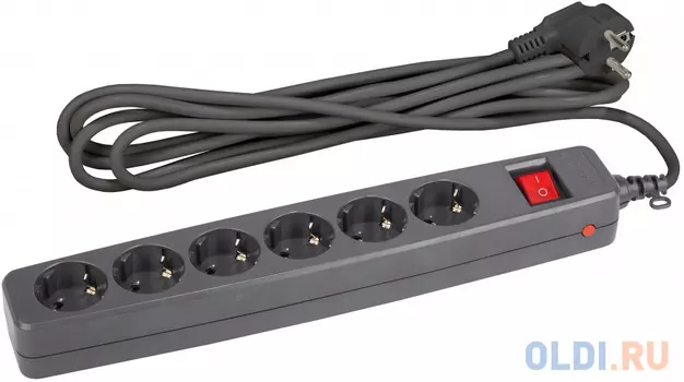 Сетевой фильтр Эра C0039534 6 розеток 2 м