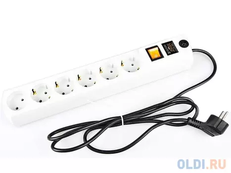Сетевой фильтр MOST Hard H6 6 розеток 2 м белый