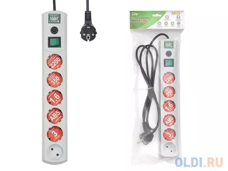 Сетевой фильтр MOST LRG 6 розеток 1.6 м белый