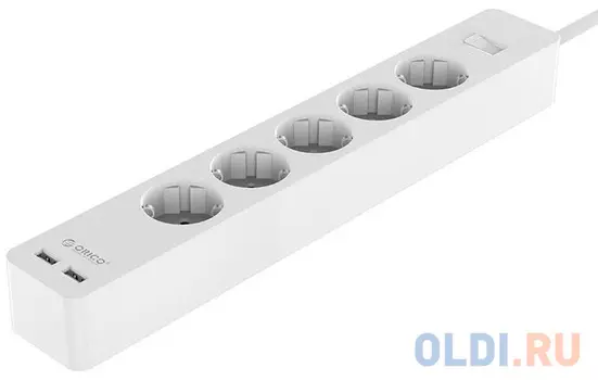Сетевой фильтр Orico GPC-5A2U 5 розеток 2xUSB 1.5 м