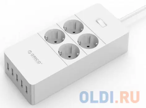 Сетевой фильтр Orico HPC-4A5U-WH 4 розетки 5xUSB 1.5 м