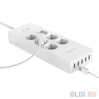 Сетевой фильтр Orico HPC-6A5U-WH 6 розеток 5xUSB 1.5 м