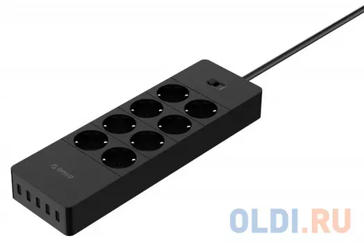 Сетевой фильтр Orico HPC-8A5U-BK 8 розеток 5xUSB 1.5 м