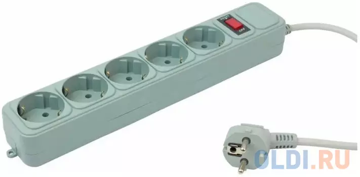 Сетевой фильтр PCPet AP01006-1.8-GR 5 розеток 1.8 м серый