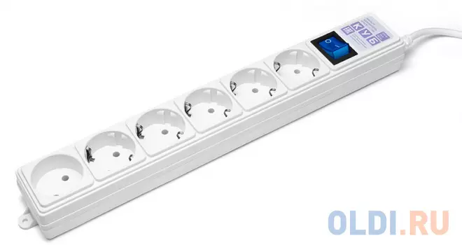 Сетевой фильтр Power Cube SPG(5+1)-16B-3М 6 розеток 3 м белый