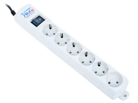 Сетевой фильтр ZIS Pilot S 6 розеток 10 м белый