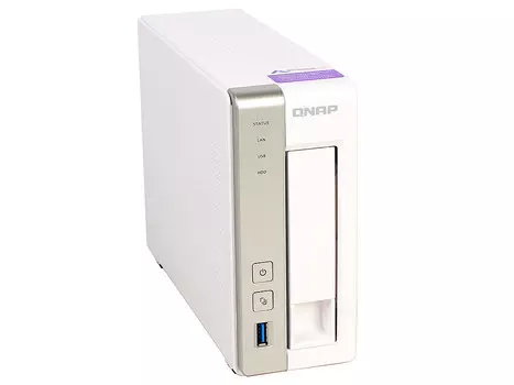 Сетевой накопитель QNAP TS-131P Сетевой накопитель, 1 отсек для HDD. Двухъядерный Freescale ARM Cortex-A9 1,2 ГГц