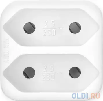 Сетевой разветвитель Buro BU-PS2F-W, белый