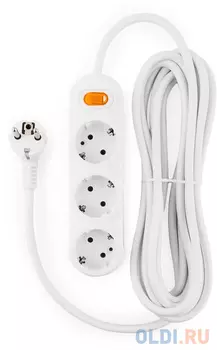 Сетевой удлинитель Powercube PC-1-5М 5м (3 розетки) белый (коробка)