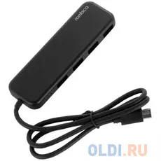 Сетевой USB адаптер/концентратор Rombica Type-C Hub. Интерфейс Type-C. Порты 4 x USB-A 3.0.